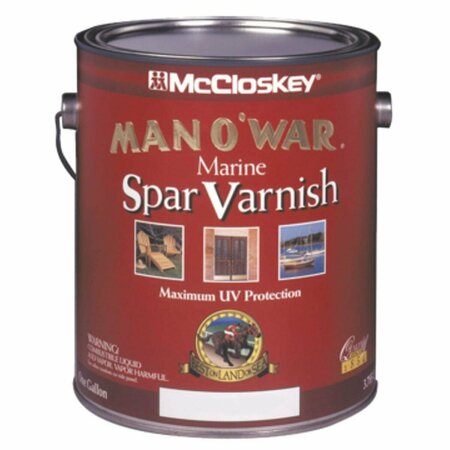 MCCLOSKEY Man O'War Satin Marine Interior & Exterior Varnish, Gallon 080.0007505.007